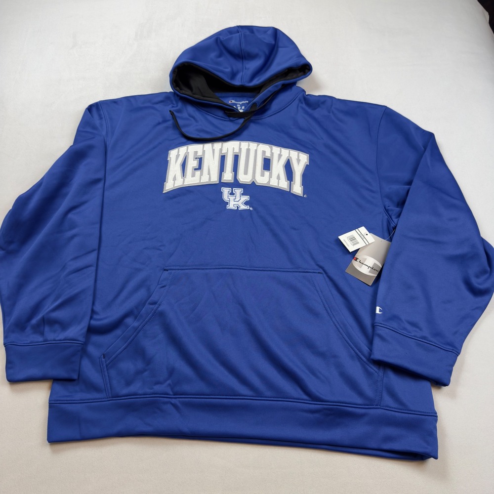 Champion Kentucky‎ Wildcats Hoodie Mens XL Blue Performance Sweatshirt NWT